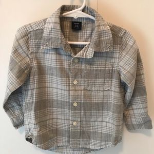 Toddler Gap Plaid Button Down Long Sleeve Shirt